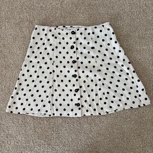 REFORMATION Polka Dot Mini Skirt Size 4 Black White Colette Dot ✨